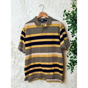 Polo Ralph Lauren Shirt XL Multicolor Striped Pony Logo Cotton Polo Vintage